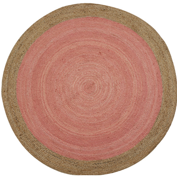 Highland Dunes Faulkner Hand Braided Pink Rug Wayfair.co.uk